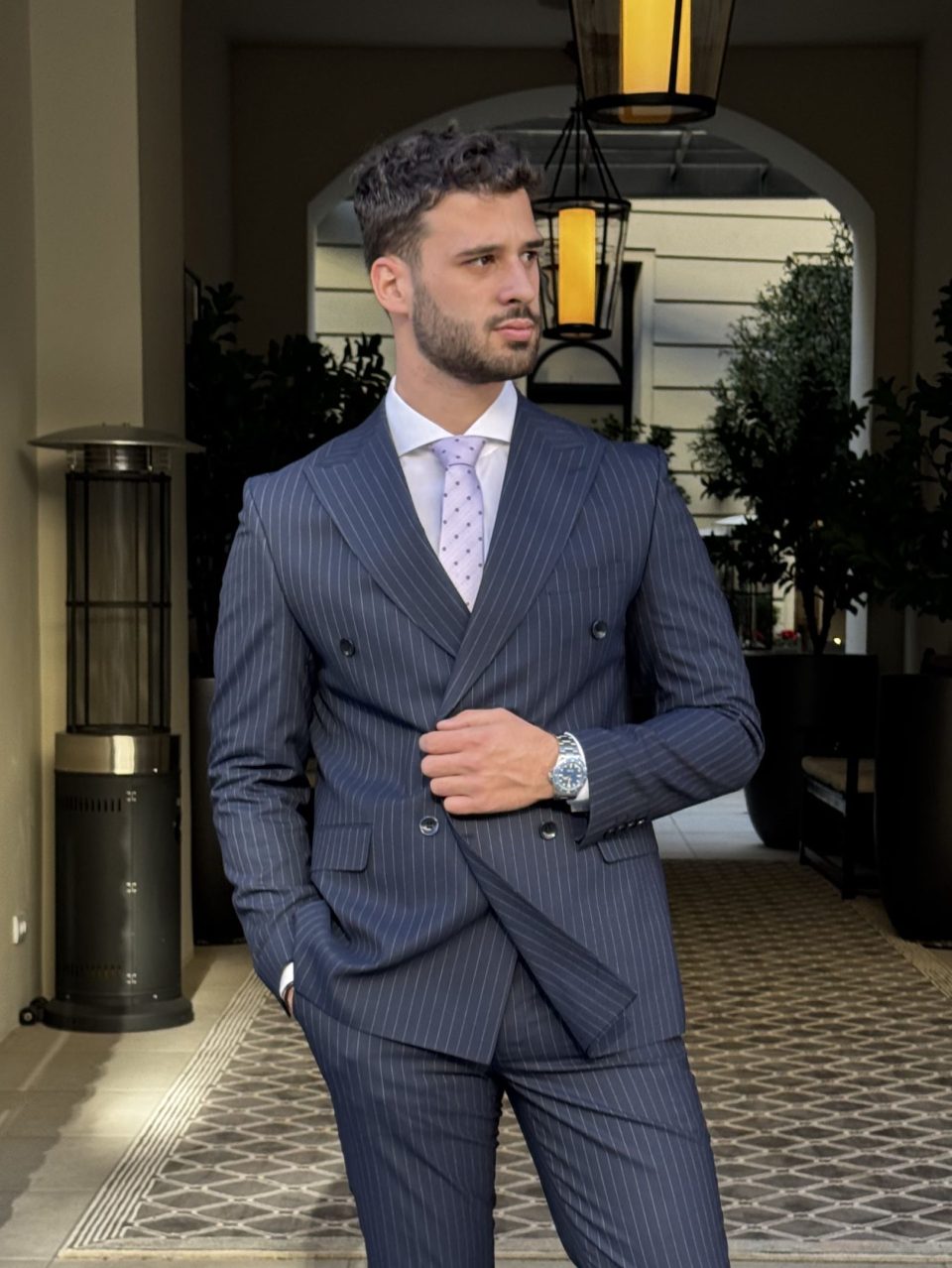 Navy Double Breasted Odelo