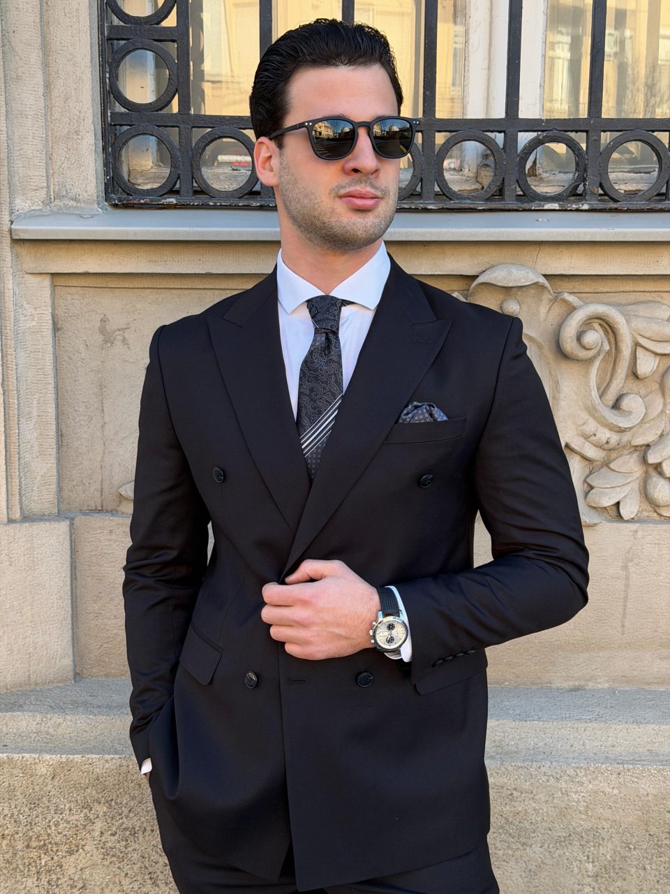 Black Double Breasted Odelo